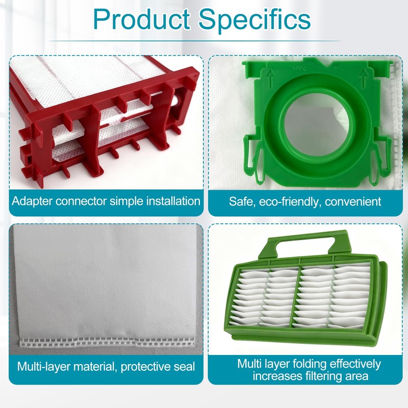 10 Pack Vacuum Bags Compatible with SEBO Airbelt K Series