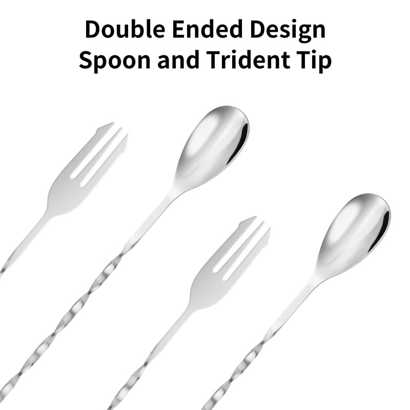 Bar Spoon Cocktail Mixing Spoon - Cuttte 2pcs Cocktail Stirrers