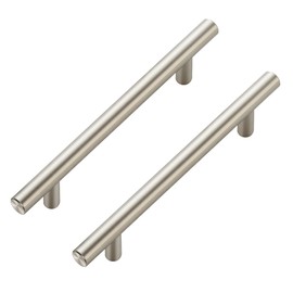 JOY DECOR 3 Pack Cabinet Handles, Brushed Nickel Cabinet Pulls, 5 in Hole Center Kitchen Cabinet Handles, Stainless Steel T Bar Handles for Dresser Drawers