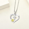 YL Heart Necklace 925 Sterling Silver 12 Birthstone Cubic Zirconia