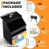 Suggestion Box with Slot and Lock 2 Pcs Metal 8.4