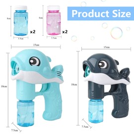 Bubble Gun, Pack of 2 Bubble Machine for Children, Bubble Machine, Bubble Gun with Bubble Solution, Bubble Gun for Children, Outdoor Party, Summer Party