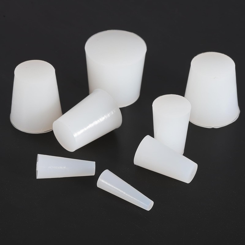 PATIKIL Tapered Shaped Solid Silicon Stopper, 7/8" Tube Rubber Stoppers