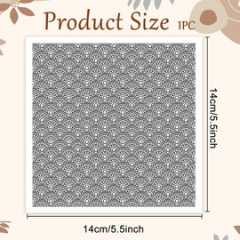 CHGCRAFT Fish Scales Polymer Clay Texture Sheets Silicone Texture Stamp Clay Texture Mat Modeling Pattern Pad Texture Sheets for Jewelry and Clay Earrings Tools, 5.5x5.5 inch
