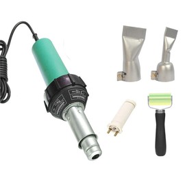 Professional 1600W Plastic Welder Hot Air Welder Gun Welding Kit VOTOER Heat Gun Handhold Rod Pistol Soldering, with 20mm 40mm Flat Welding Nozzles