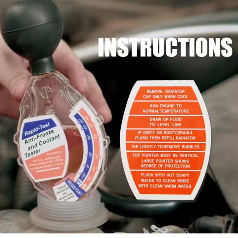 Antifreeze Tester, Dial Type Coolant Tester Rapid-test Anti-freeze Densitometer Hydrometer