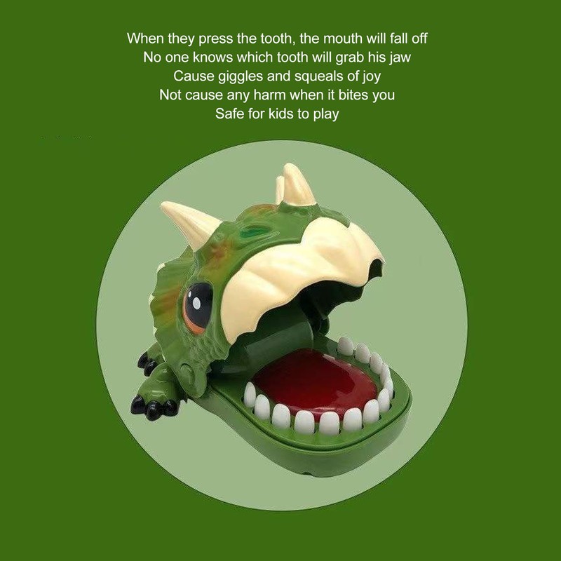 Finger Biting Prank Toy Dinosaur Shaped Interesting Interactive Press Teeth