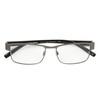 Foster Grant mens Leo Square Glasses Reading Glasses, Gunmetal/Transparent, 59