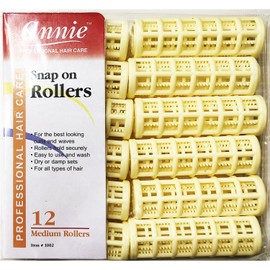 Annie .75 inch Snap On Rollers 12 Pack (Yellow)