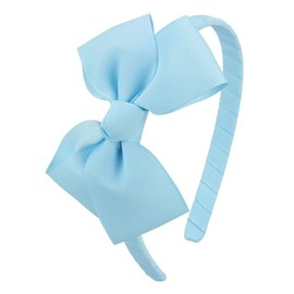 7Rainbows Cute Light Blue Bow Headband for Girls Toddlers.