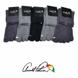 Men's Mid-Calf Plain Toe Socks with Logo Embroidery 5 Pairs Mixed Colors 26cm