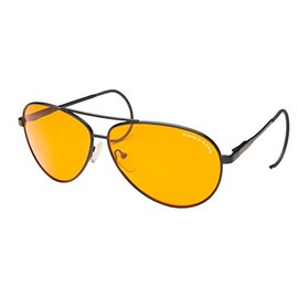 Eagle Eyes Marksman Aviator Sunglasses - Avian Orange-Glow Non-Polarized Anti-Glare Shooting Glasses