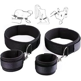 QiKKago Multifunctional Accessories - 2 Pairs Nylon Bands and Wristbands Original Gift for Yoga Training Yoga Fitness Training -K33