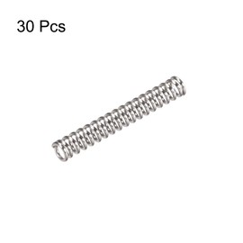 sourcing map Compression Spring,304 Stainless Steel,3mm OD,0.5mm Wire Size,12mm Compressed Length,20mm Free Length,4N Load Capacity,Silver Tone,30pcs