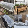 Gardzen Garden Hoops, DIY Greenhouse Hoops for Raised Beds, Row