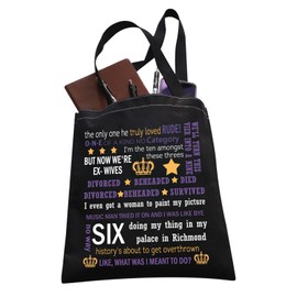 LEVLO Six Queen Music Gift Tote Bag Music Gift Chicoge Musical Inspired Gift Six SquishCicero Lipschitz Tote Bag, Divorced Decapitated Tote Ku