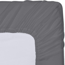 Utopia Bedding Queen Fitted Sheets - Bulk Pack of 6 Bottom Sheets - Soft Brushed Microfiber - Deep Pockets - Shrinkage & Fade Resistant - Easy Care (Grey)