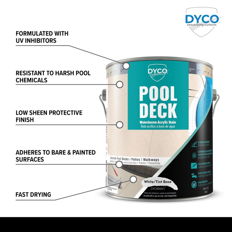 Dyco Pool Deck Waterborne Acrylic Stain - Tint Base, 1