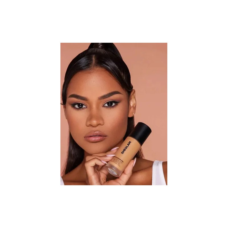 SHEGLAM Complexion Pro Base Líquida Mate Larga Duración - Cappuccino