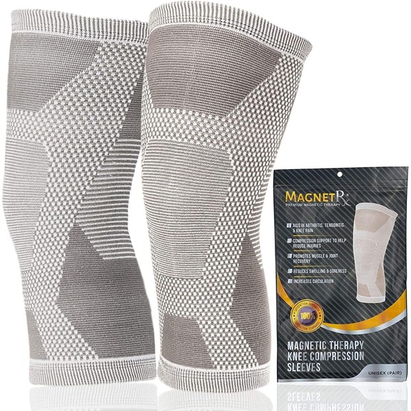 MagnetRX® Magnetic Knee Support Compression Stockings (2-Pack), Knee Pads for