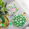 FYSUIMU St. Patrick's Day Foil Paper Plates Shamrock Clover Plaid