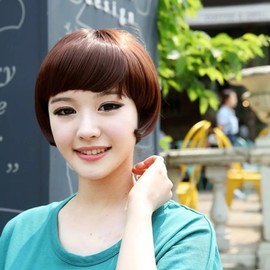 Jade Bangs Wavy Full Wig (WFI7NNJ) Red Brown WFI7NNJ / 제이드 앞머리 웨이브 통가발 (WFI7NNJ) 레드브라운WFI7NNJ