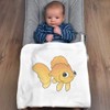 Azeeda 'Goofy Goldfish' Cotton Baby Blanket/Shawl (BY00039759)