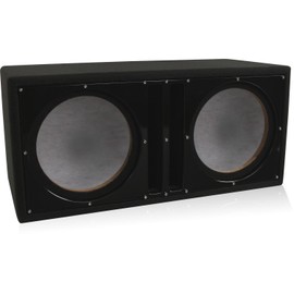 Belva BBX210BK Dual 10-inch Car Ported Subwoofer Box 3/4-inch MDF Prelined Polyfil Includes Custom Black Baffle
