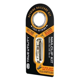 TRUE UTILITY Keychain Pocket Knife Scissors Nail Clippers File Key Fob Ring NFB