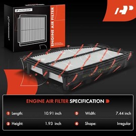 A-Premium Filtro de aire del motor compatible con Honda CR-V 2015 2016, L4 2.4L, Replace# 172205LAA00