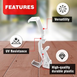 Amazing Drapery Hardware 2.5 Inch Clear Valance Clips for Blinds & Window Shades, 6-Pack - Hunter Douglas WoodMates and Chalet Woods Replacement, Faux Wood & Metal Treatments