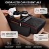 Car Center Console Armrest Cushion with Storage – PU Leather