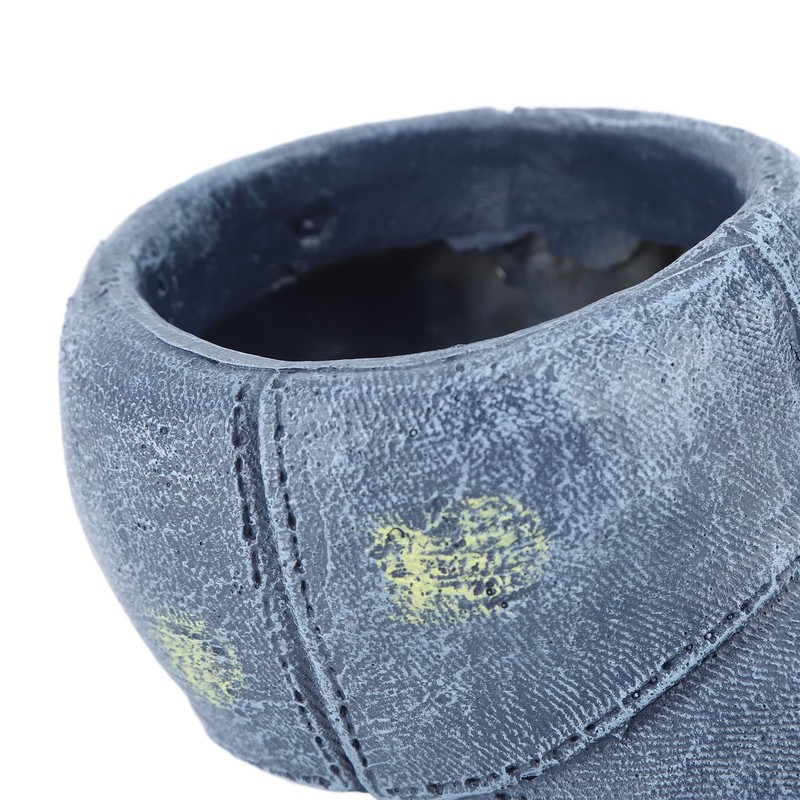 Hat Flower Pot Blue Retro Cowboy Hat Clothes Resin Plant