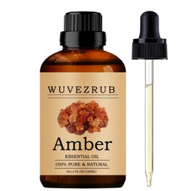 Wuvezrub Amber Essential Oils 120ML, Pure Amber Essential Oil for Aromatherapy Diffuser - 4 Fl Oz