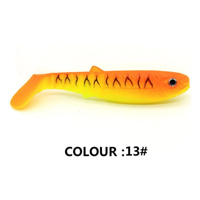 5 Anzuelos T-tail Wobbler Gusano Minnow Cebo Bass Biomimétic