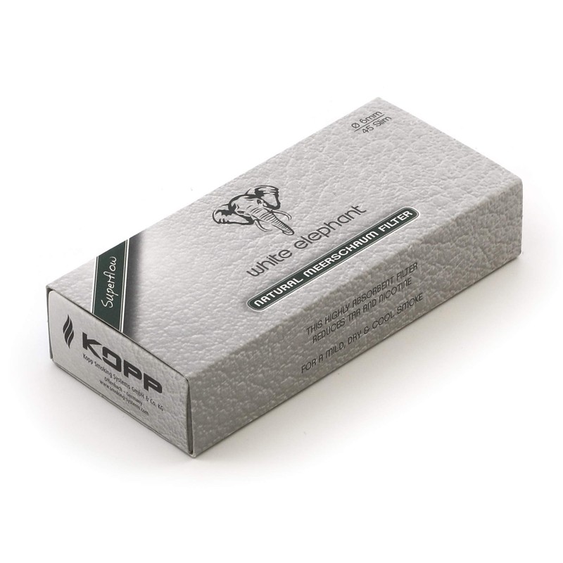 White Elephant 18583 Classic Collection-6 mm Natural Meerschaum Filter-45 Stück,