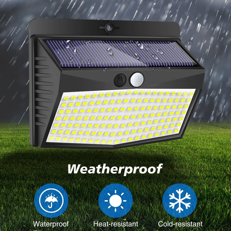Solar Motion Sensor Outdoor Lights [138 LED/10 Packs] Solar Security