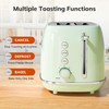 2 Slice Stainless Steel Toaster Retro with 6 Bread Shade