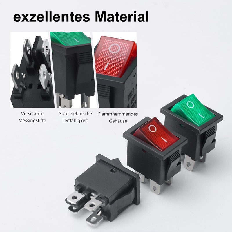 APIELE Switch Rocker Switch Pack of 6 Four-footed Ship Shape