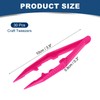 PATIKIL 30 Pcs Plastic Tweezers for Craft, 4" Small Plastic
