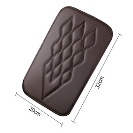 Adunsiaoto Car Centre Armrest Pad, Leather Car Armrest Box Pad, Waterproof Car Armrest Seat Box Cover Protection, Universal Cars Interior Arm Rest Accessories for Most Vehicles, Truck(Brown)