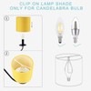 LAMPWELL LEBE Yellow Small Lamp Shades Clip on Bulb Set