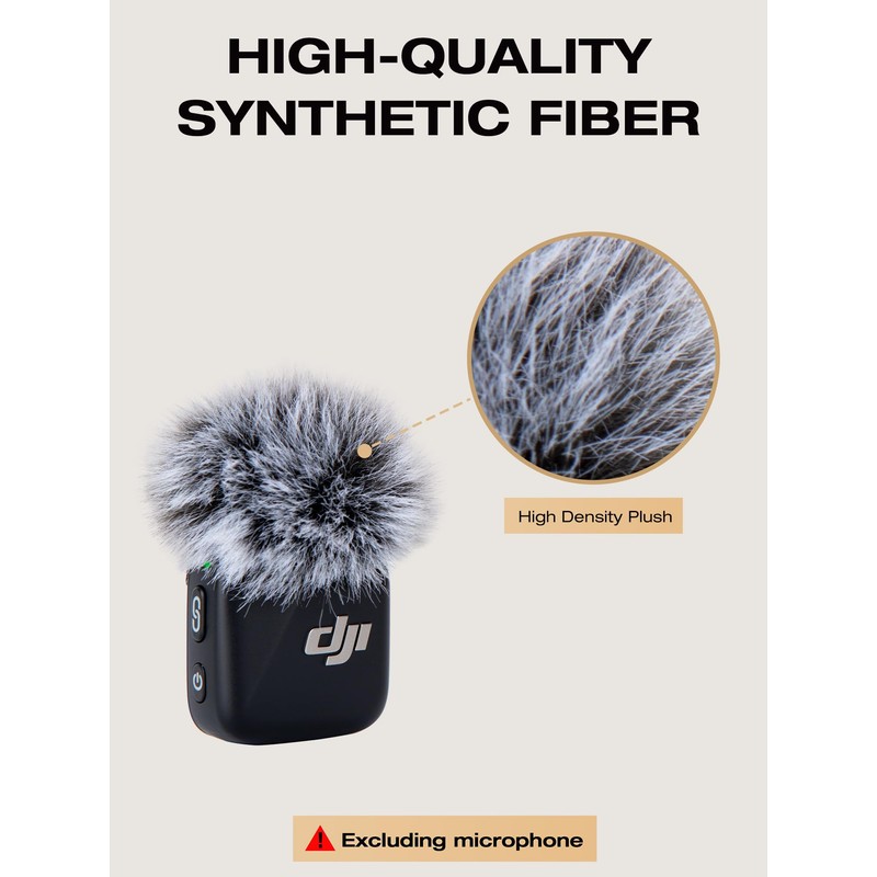 SUNMON Furry Mic Windscreen for DJI Mic Mini, Furry Mic