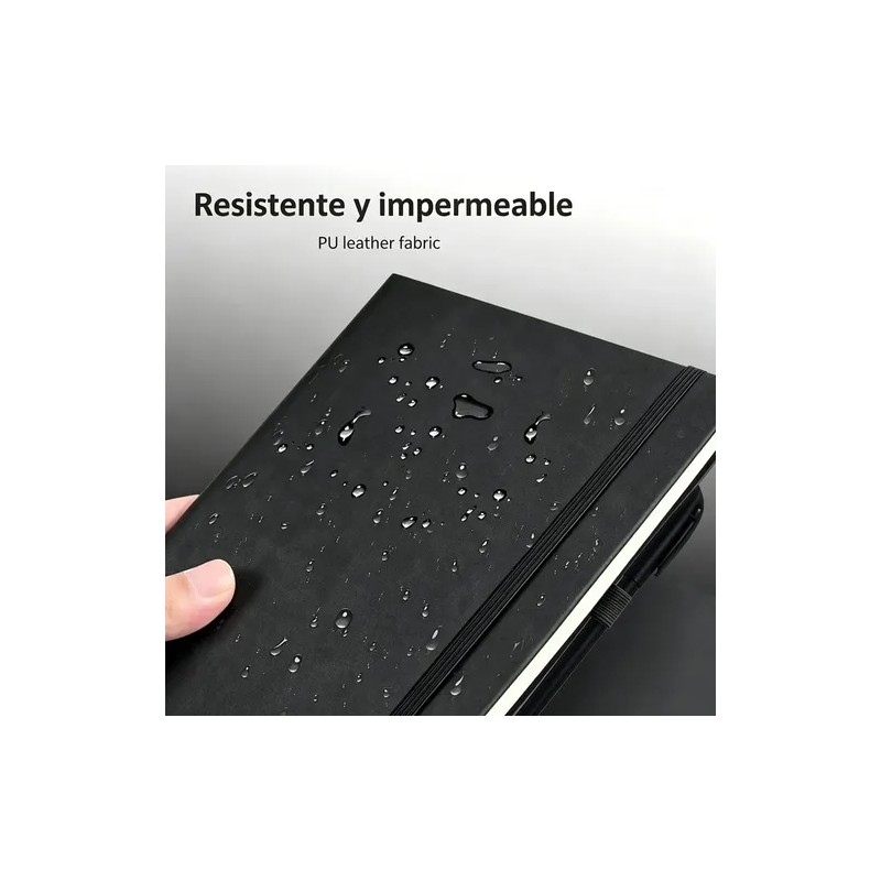 5pcs Libreta A5 Pasta Dura Escolar Oficina 5 Bolígrafos