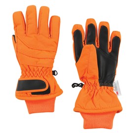 Hudson Baby Unisex Snow Gloves, Orange, 6-8 Years