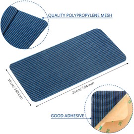 Treela Pool Safety Cover Patch Kit Repair Kit Blue Swimming Pool Patch Repair Mesh Self Adhesive Mesh Inground Saver Pond Cover(12 Pcs,4 x 8 Inch)
