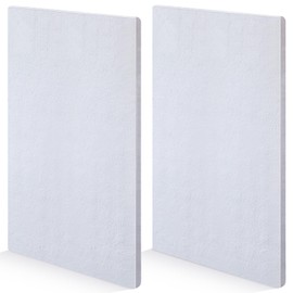 Sasylvia 2 Pcs Ceramic Fiber Insulation Board 12'' x 8'' x 0.4'' Fireproof Insulation Board, Flame Retardant, Heat Resistant, High Temperature Tool for Wood Stoves Fireplaces Pizza Ovens Kilns