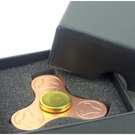Christmas Concepts® - Metal Tri Round Hand Fidget Spinner - Stress Reducer, Stress Relief, Autism - Rose Gold and Gold Design