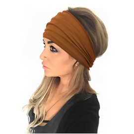 DRESHOW Pack of 4 Women's Sports Headband Wide Elastic Soft Women's Hair Bands Non-Slip Headbands for Women Yoga Running