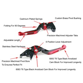 Artudatech Adjustable Clutch Brake Lever for Hon-da CB50OF CBR500R CBR250R CBR30ORR CB300F
